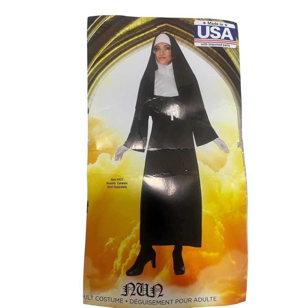 Rubies Adult Nun Habit Costume Dress Headpiece Rosary USA Medium